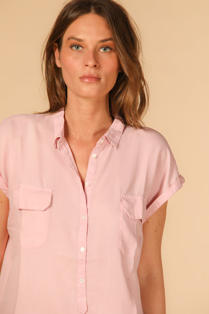 immagine 3 di camicia donna modello casta in tencel colore lilla di mason's 