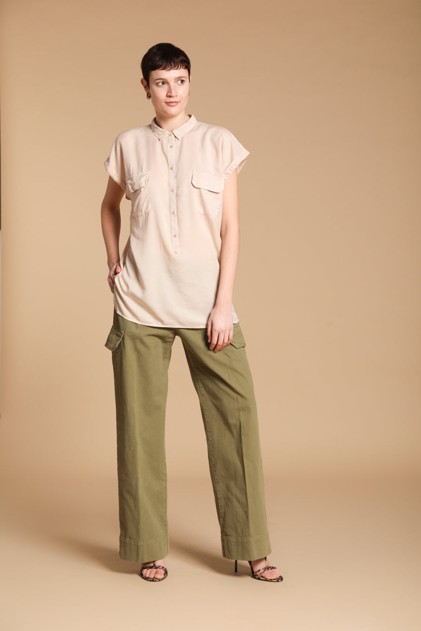 Casta camicia donna in tencel a manica corta
