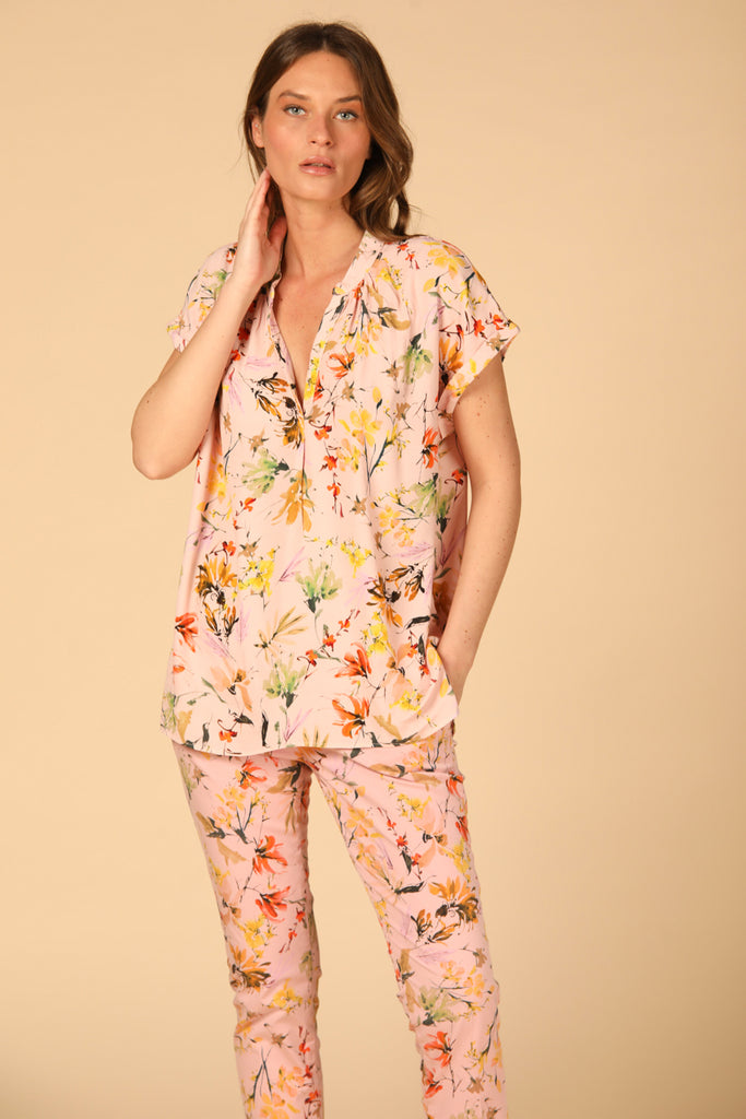 immagine 2 di camicia donna modello Adele MM pattern fiori colore lilla di Mason's