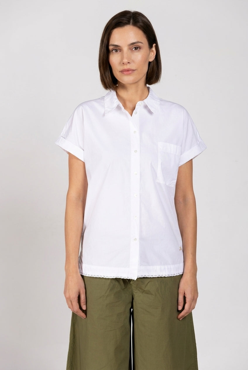 Livia chemise femme à manches courtes en popeline