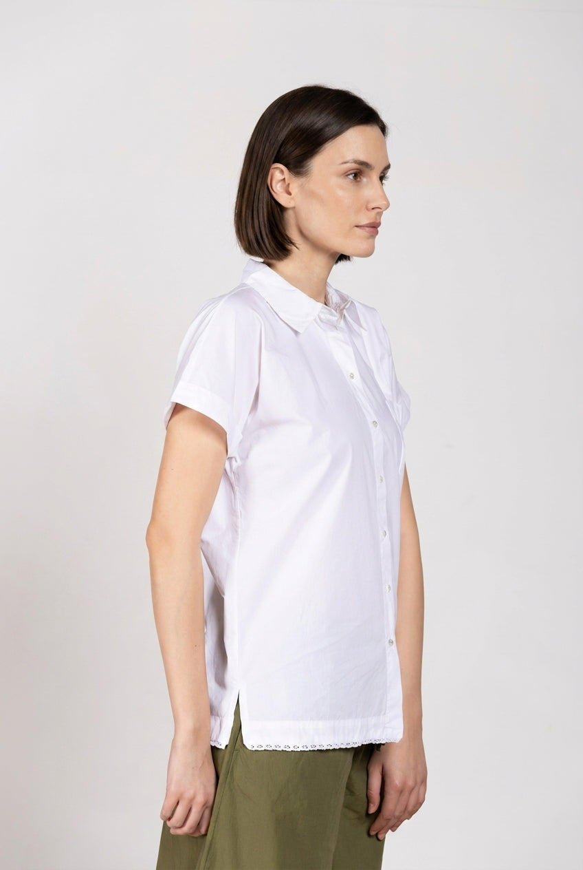 Livia chemise femme à manches courtes en popeline