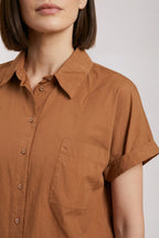 Livia women's shirt short-sleeved in poplin