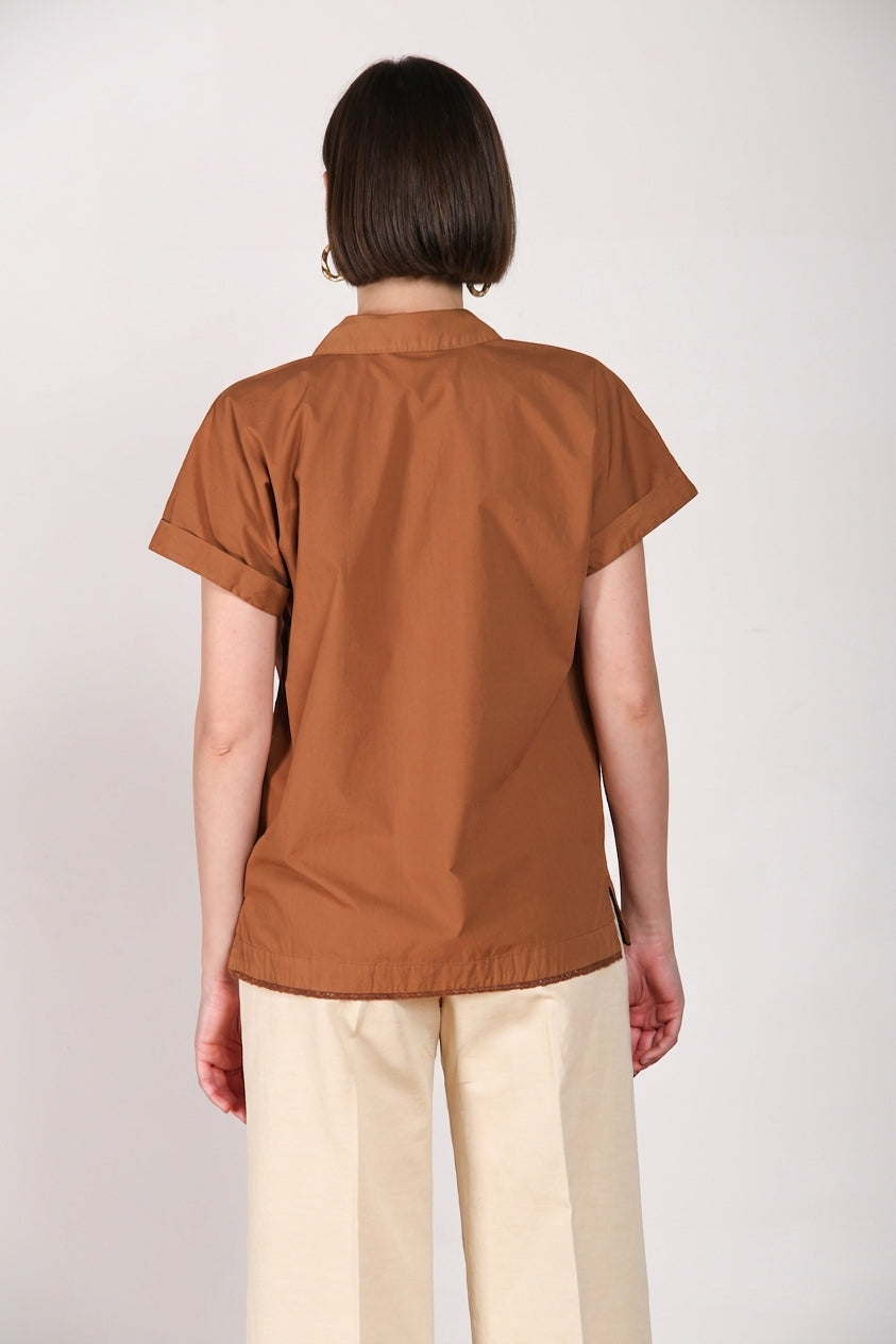 Livia chemise femme à manches courtes en popeline