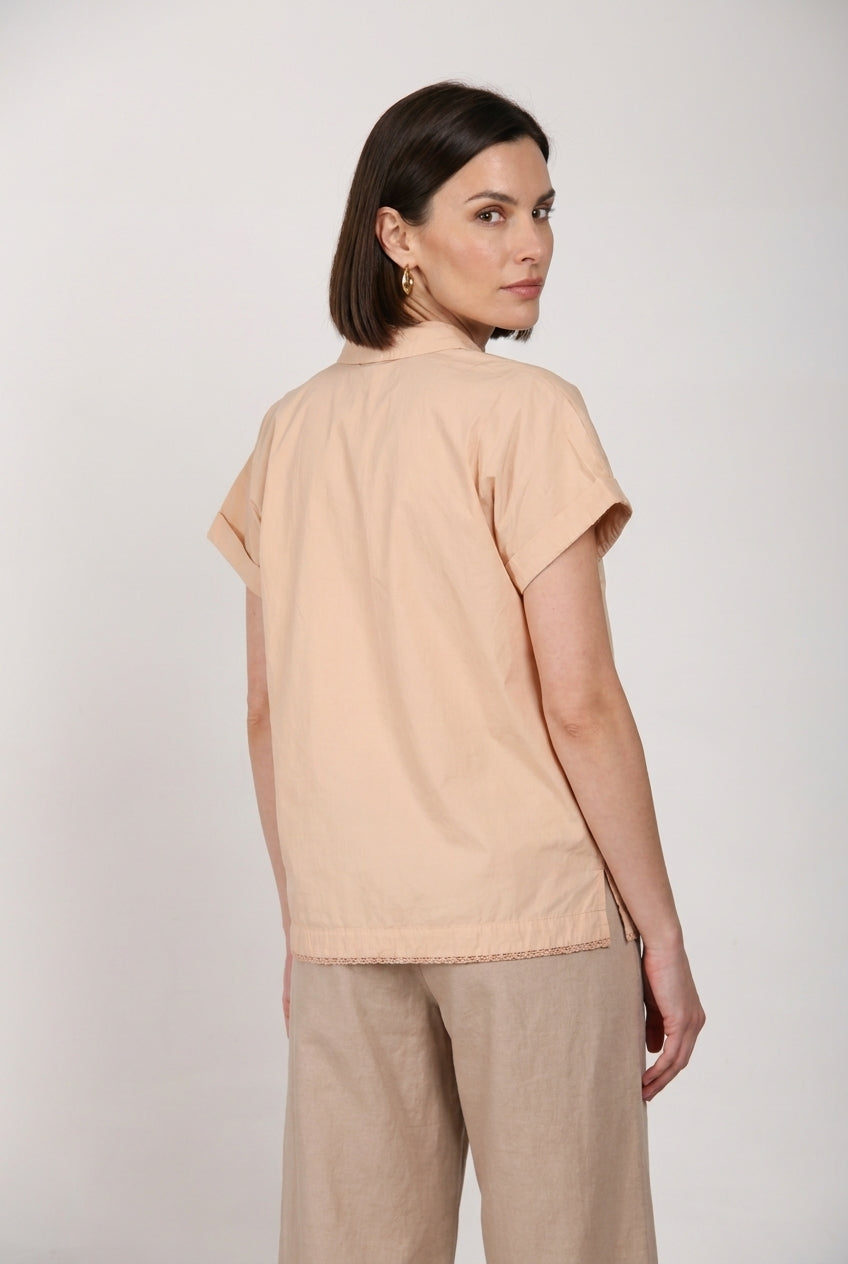 Livia chemise femme manches courtes en popeline