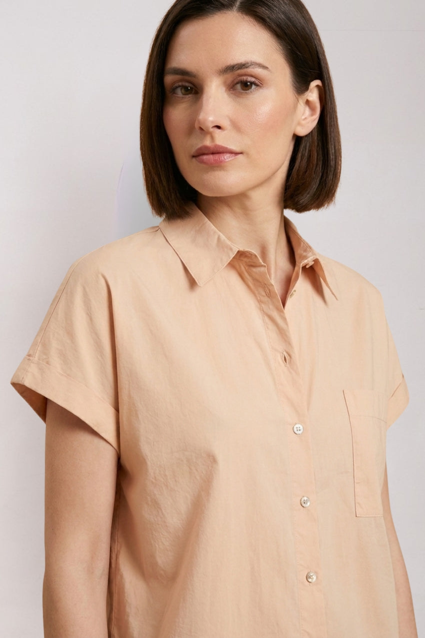 Livia chemise femme manches courtes en popeline