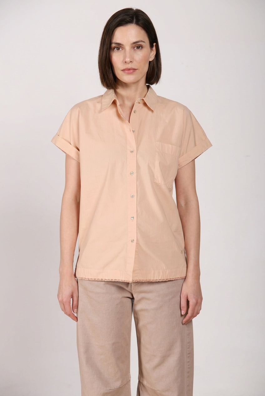 Livia camisa mujer manga corta en popelín