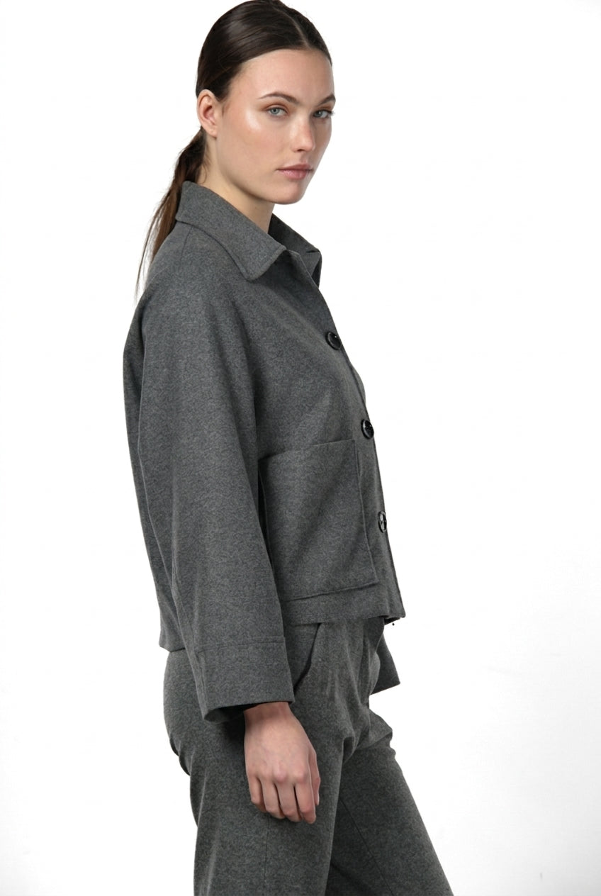 Chaqueta de mujer Rosie en jersey franela