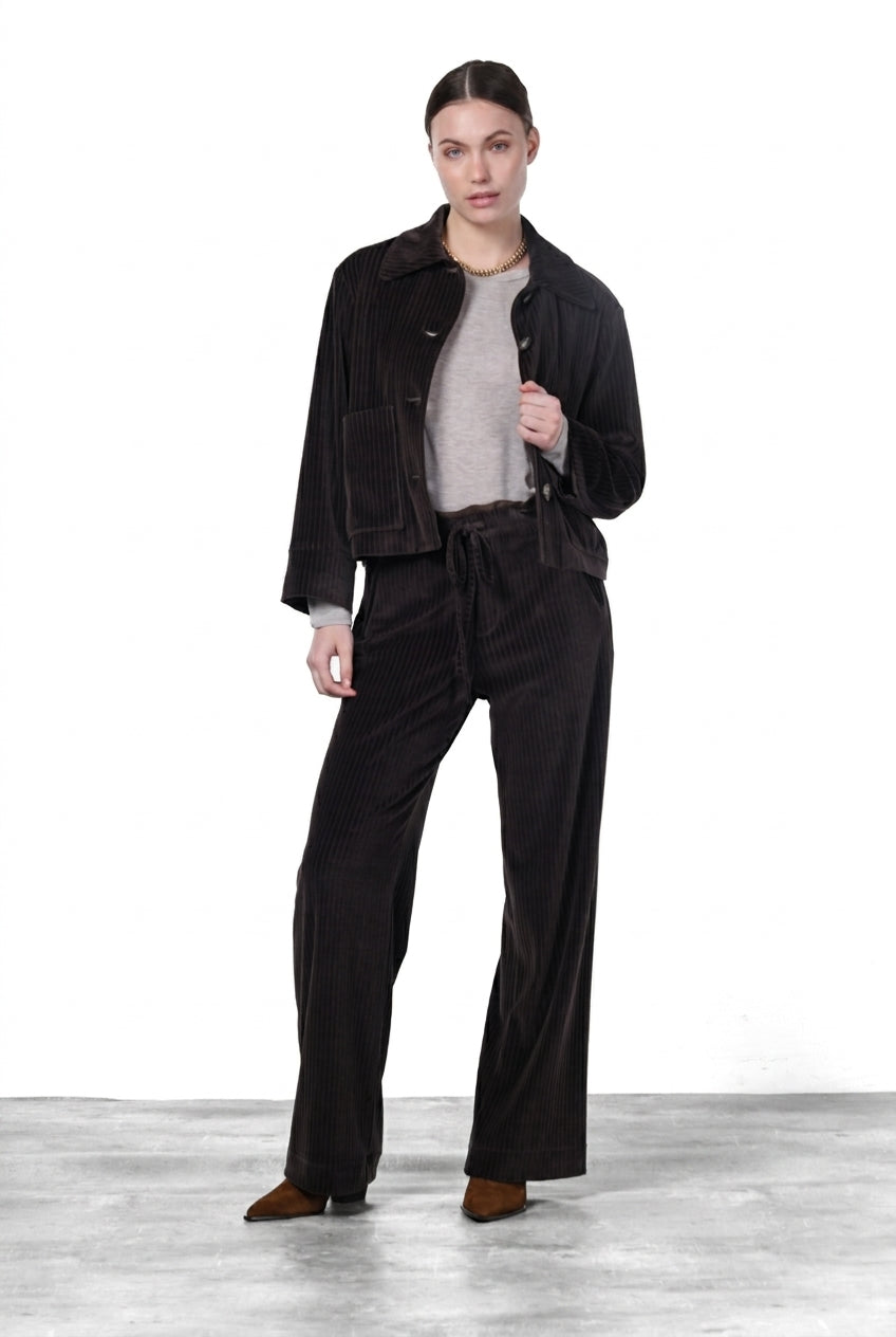 Veste femme Rosie en velours à grosses côtes
