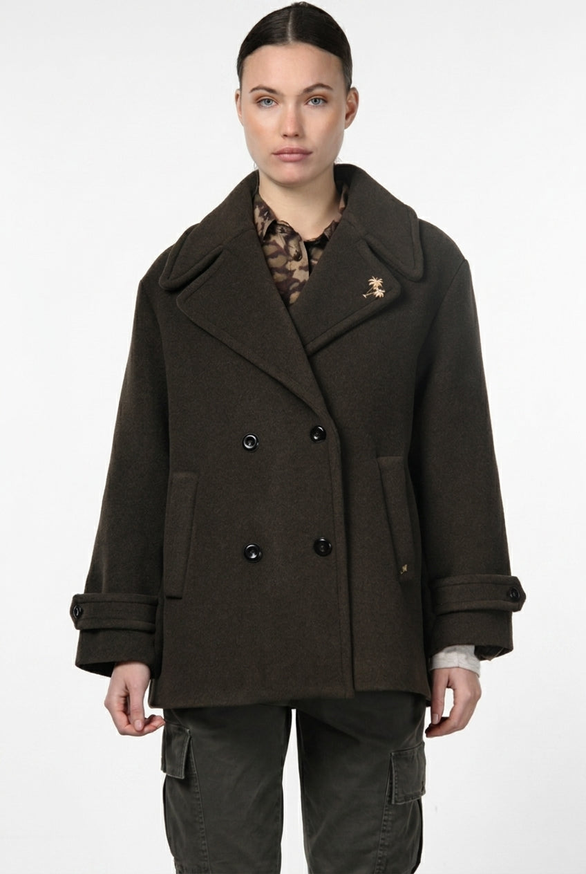 Leonie cappotto donna in panno morbido di lana