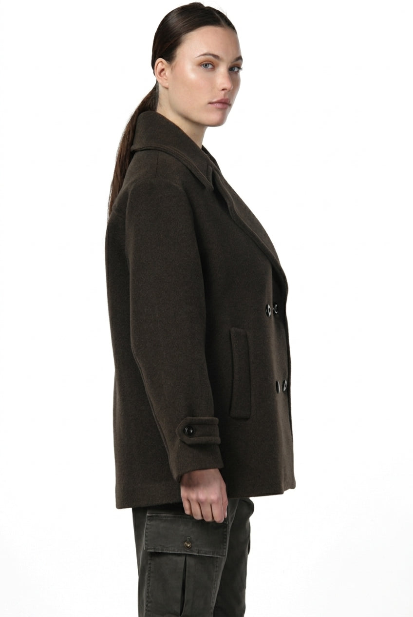 Leonie cappotto donna in panno morbido di lana