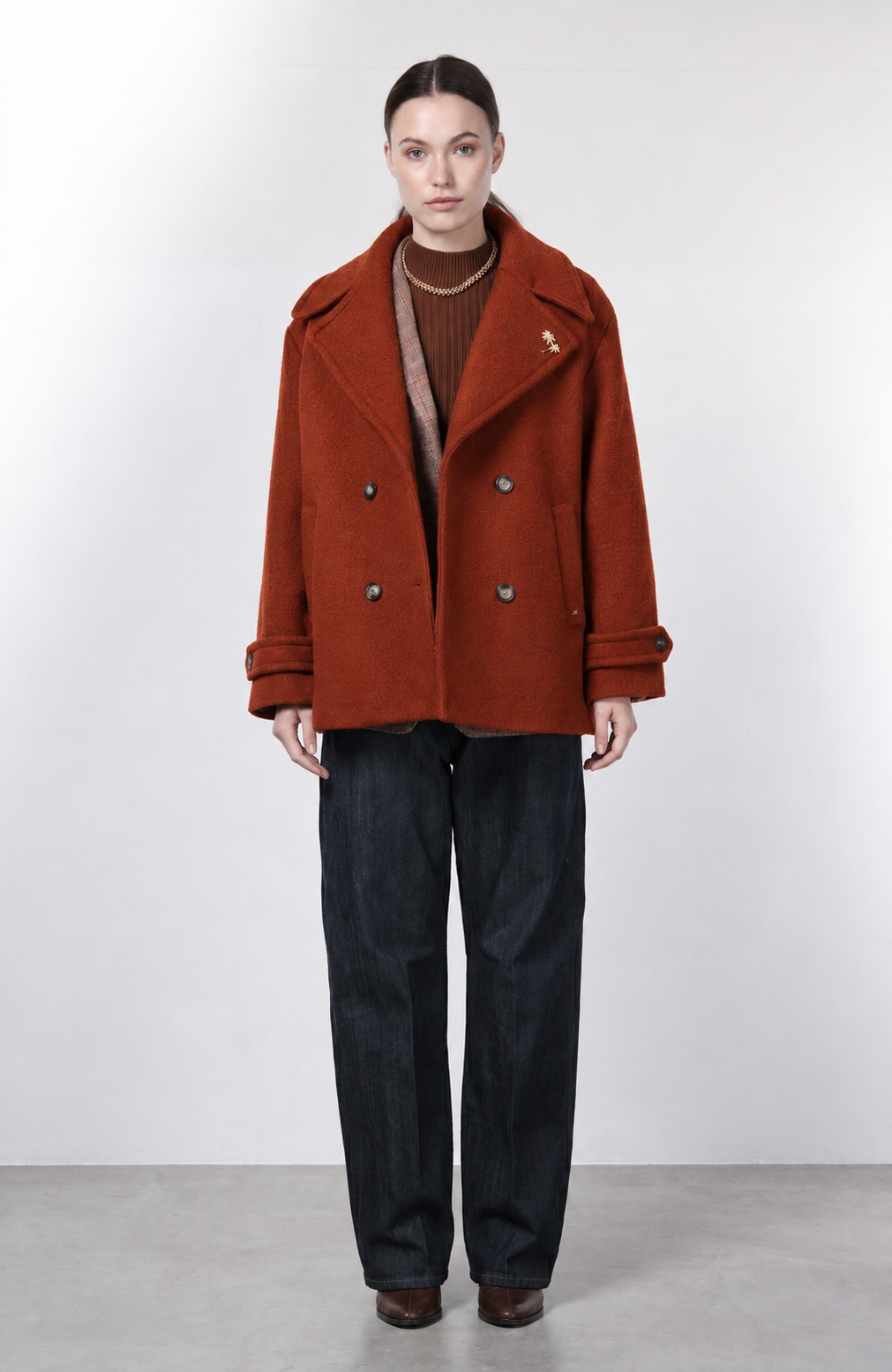 Leonie women’s coat in wool bouclé