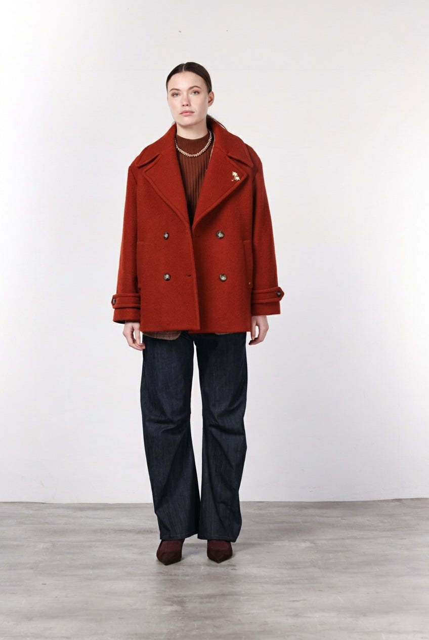 Manteau femme Leonie en bouclé de laine