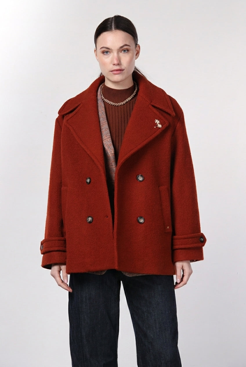 Manteau femme Leonie en bouclé de laine