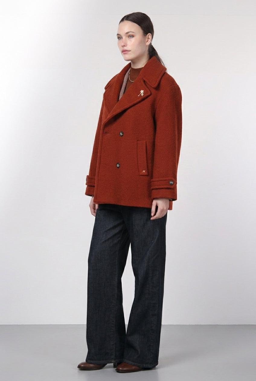Manteau femme Leonie en bouclé de laine