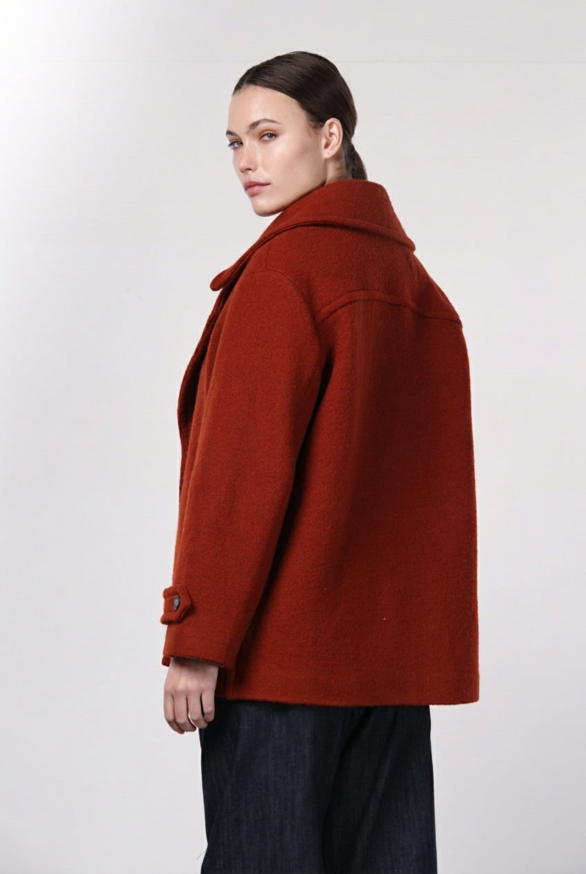 Manteau femme Leonie en bouclé de laine