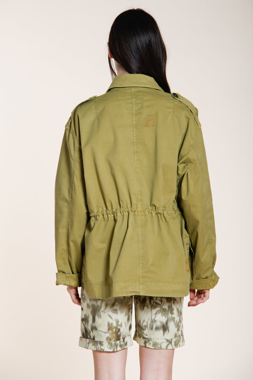 Florence New chaqueta mujer en twill ligero stretch bordado flores