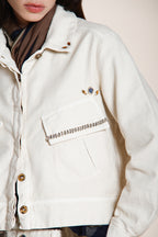 San Diego Damen Jacke Dame aus Flammgarn-Baumwolle mit Nieten