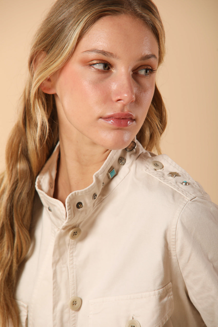 Eva women's field jacket in twill with studs