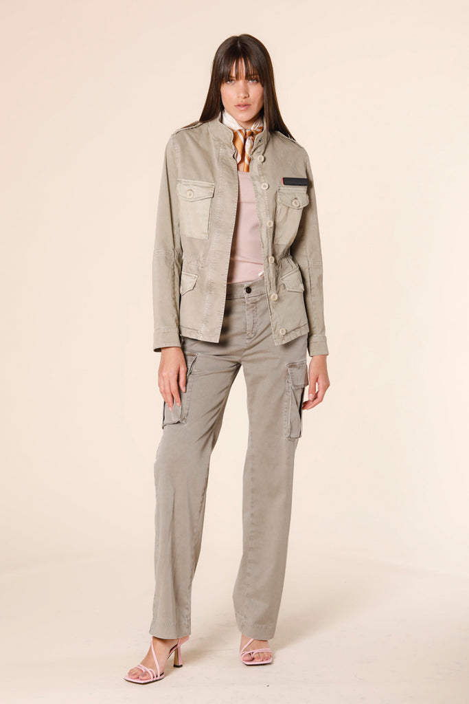 immagine 4 di field jacket donna in cotone con patch modello eva colore corda di Mason's 