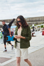 Eva giacca donna in twill ricamo fiori