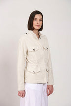 Eva veste femme en twill broderie fleurs