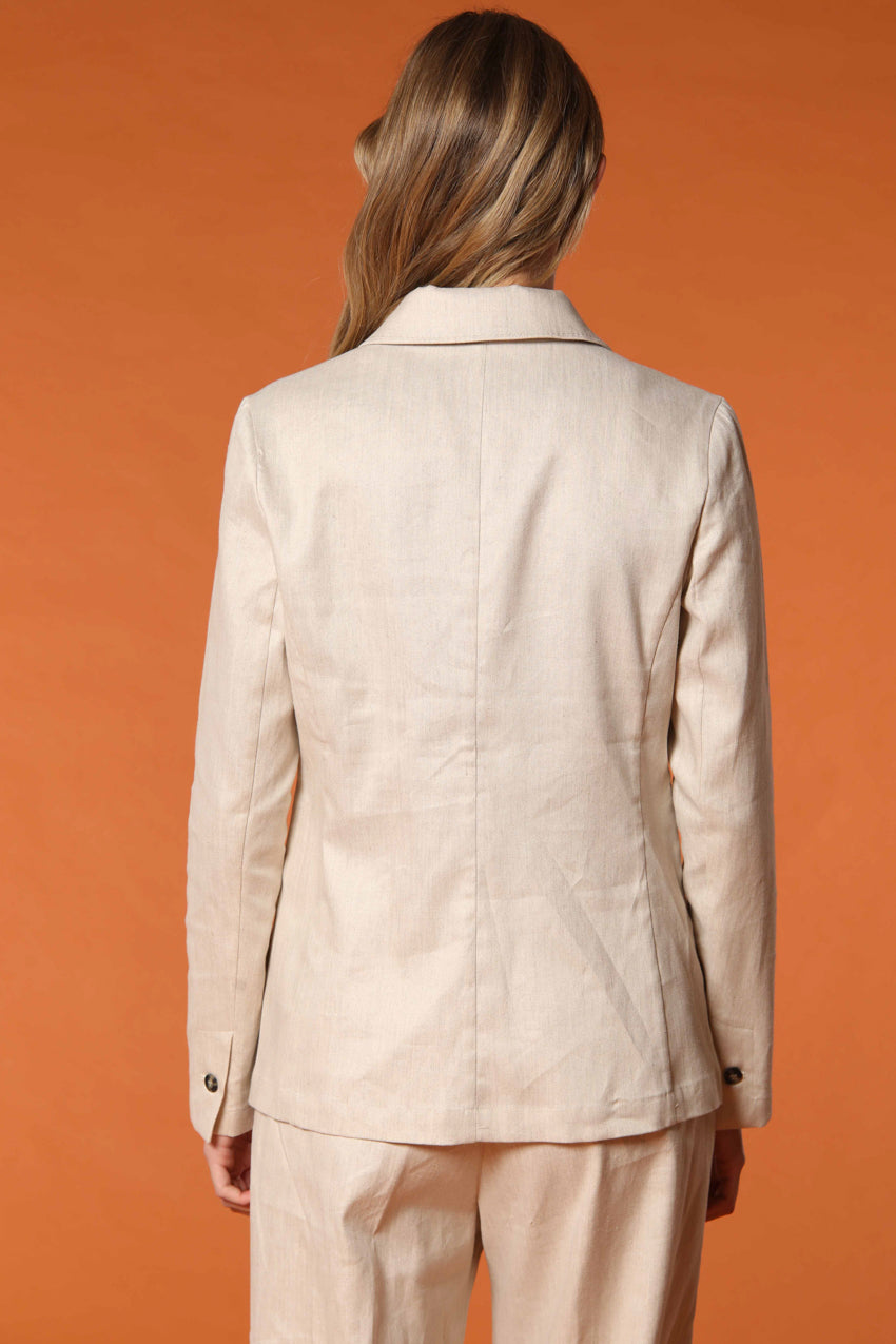 Helena blazer donna in tela misto lino e cotone