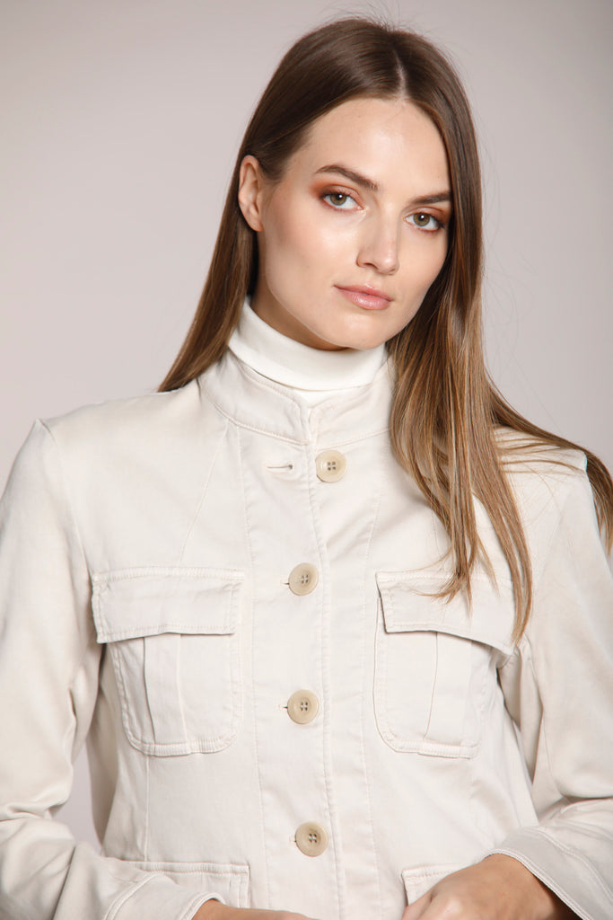 Immagine 3 di giacca da donna in felpa, color ghiaccio, modello Karen di Mason's
