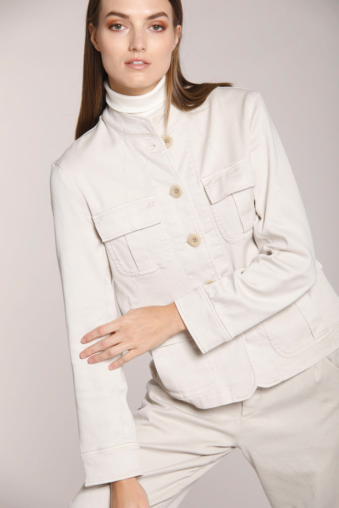 Immagine 5 di giacca da donna in felpa, color ghiaccio, modello Karen di Mason's