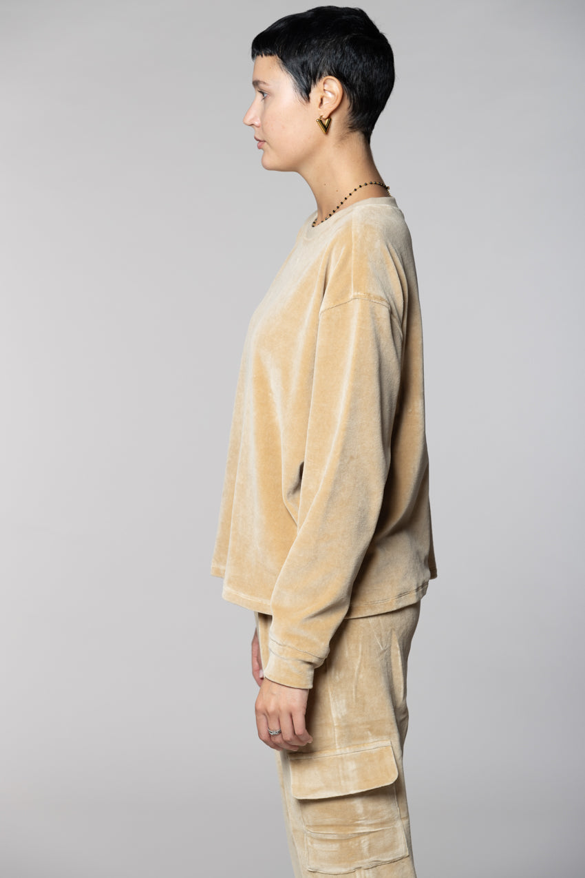 Beverly felpa donna in jersey ciniglia