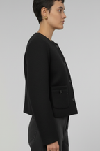 Lou Lou giacca cropped donna in bouclé misto lana