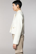 Lou Lou chaqueta cropped mujer en bouclé mezcla de lana