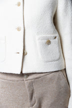 Lou Lou chaqueta cropped mujer en bouclé mezcla de lana