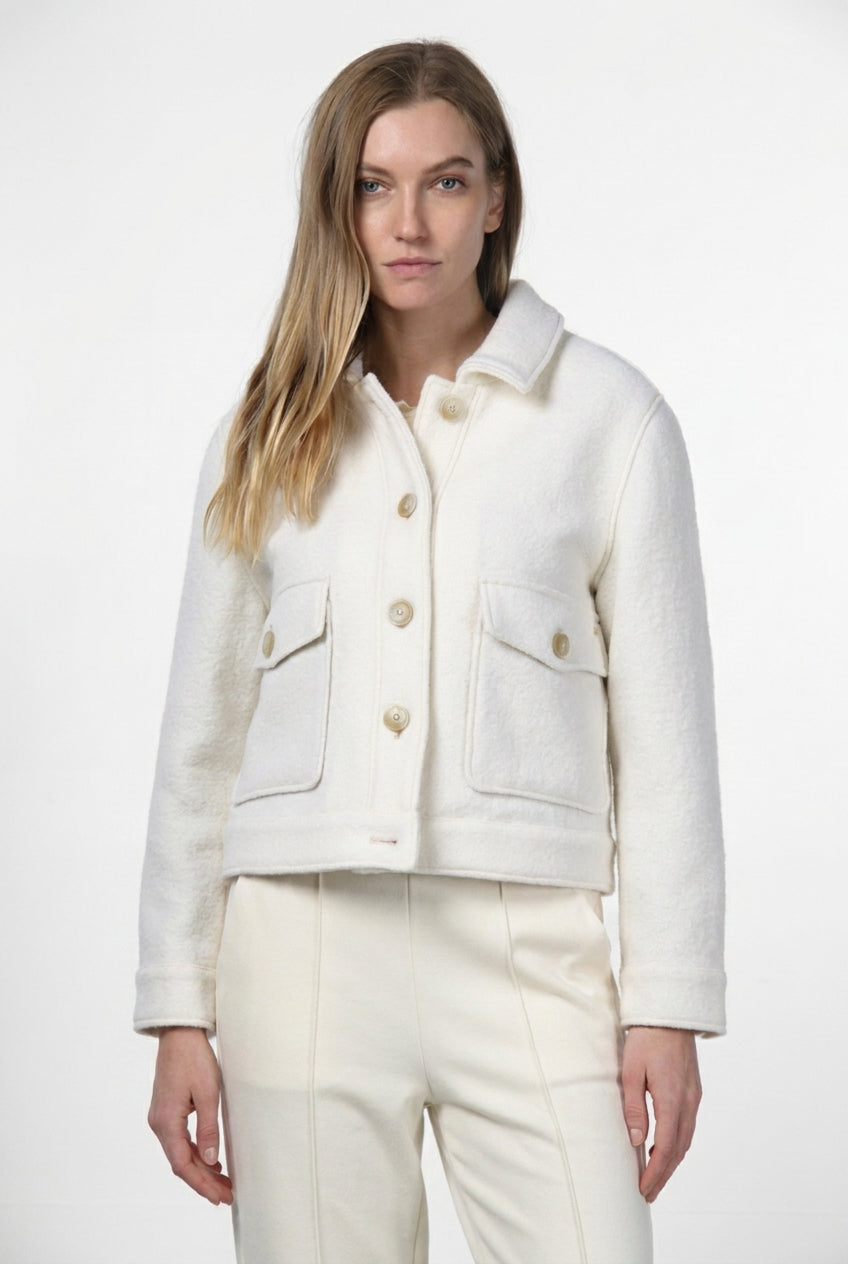 Veste femme Odette en bouclé de laine