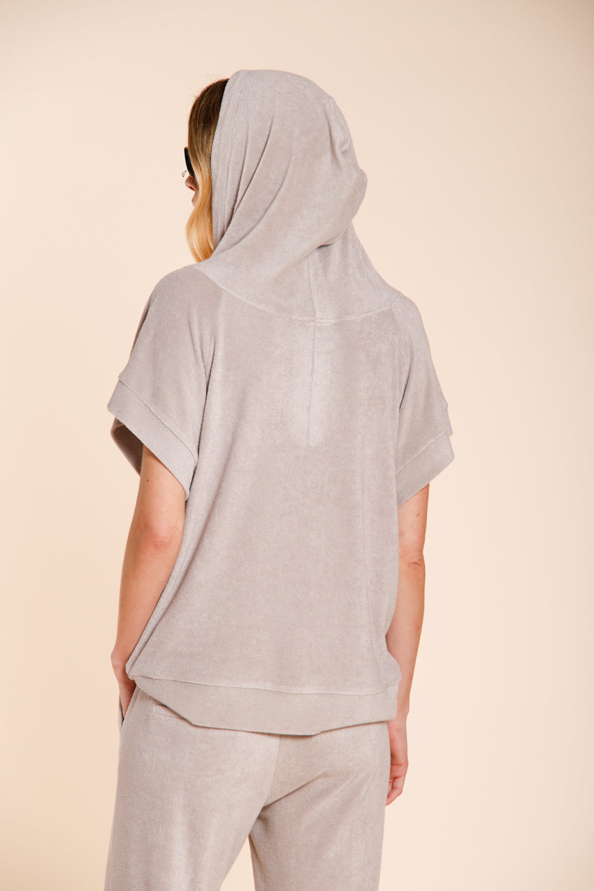 Marta sudadera mujer manga corta en jersey de rizo