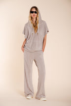 Marta sudadera mujer manga corta en jersey de rizo