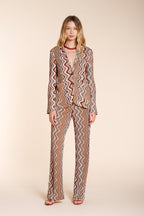 Helena Damen Blazer aus Strick Lurex Wellenmuster