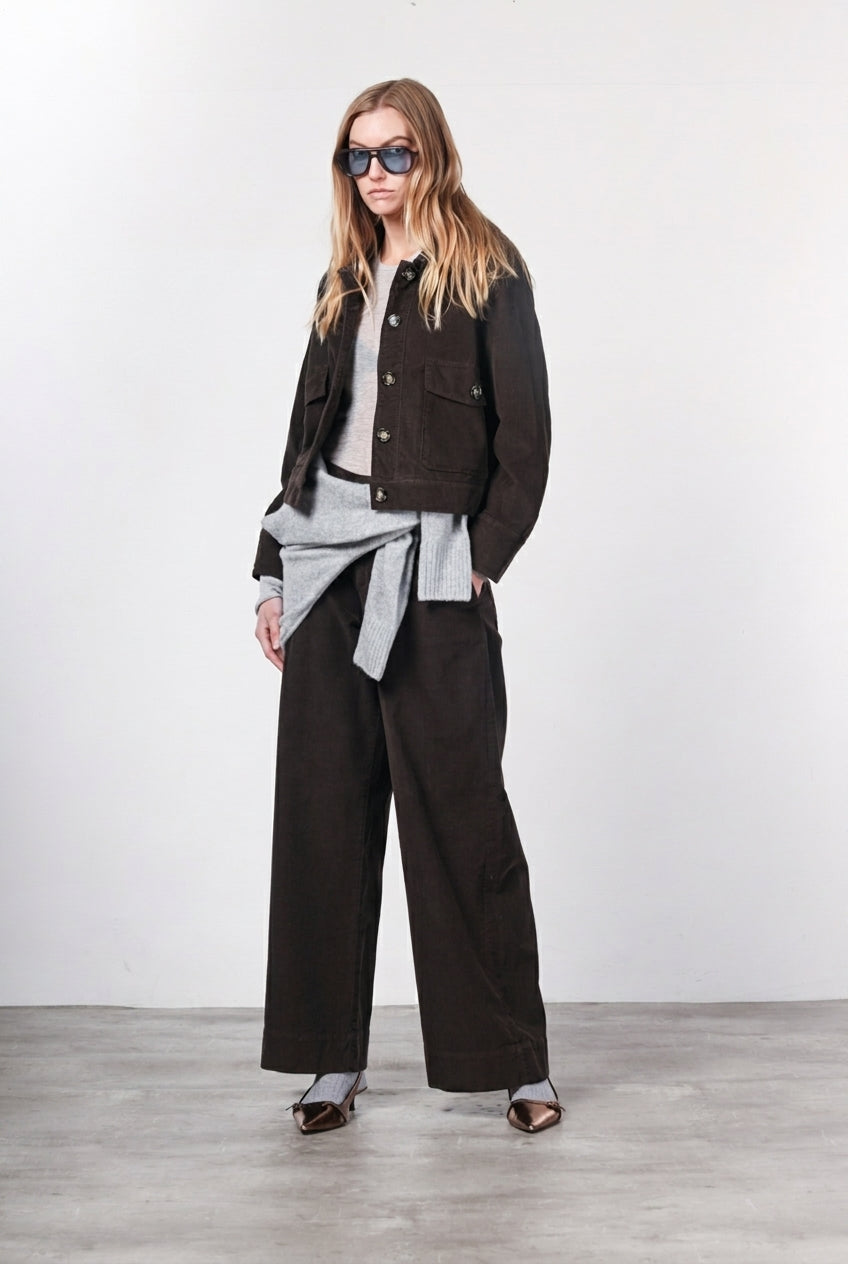 Odette veste femme en velours 500 raies