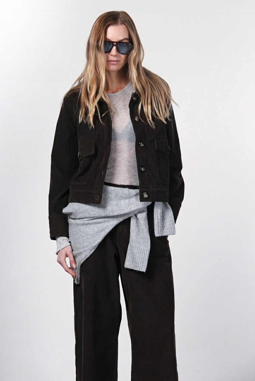 Odette veste femme en velours 500 raies