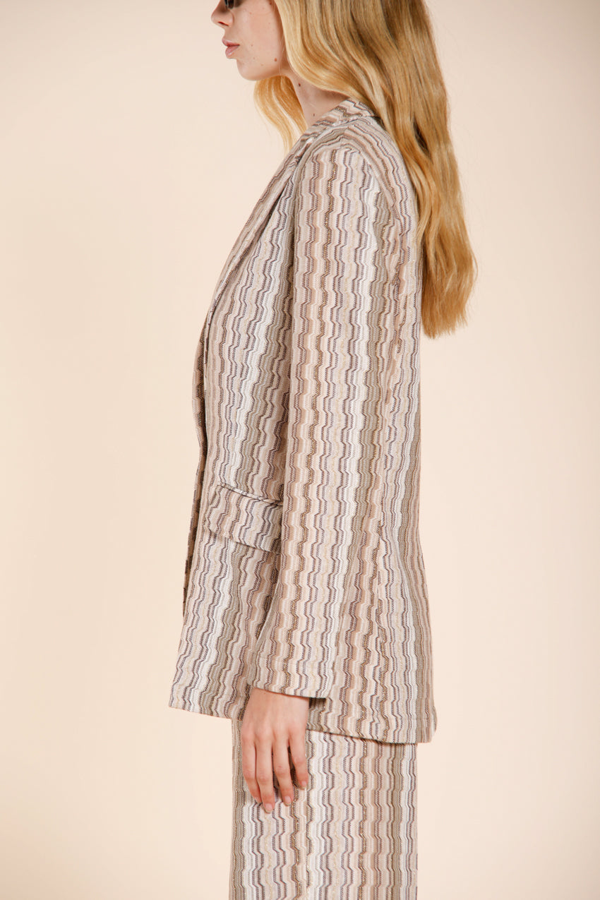 Irene Blazer Damen aus Jersey Streifenmuster