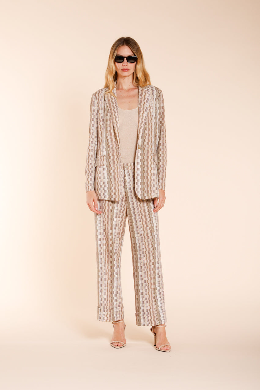 Irene Blazer Damen aus Jersey Streifenmuster