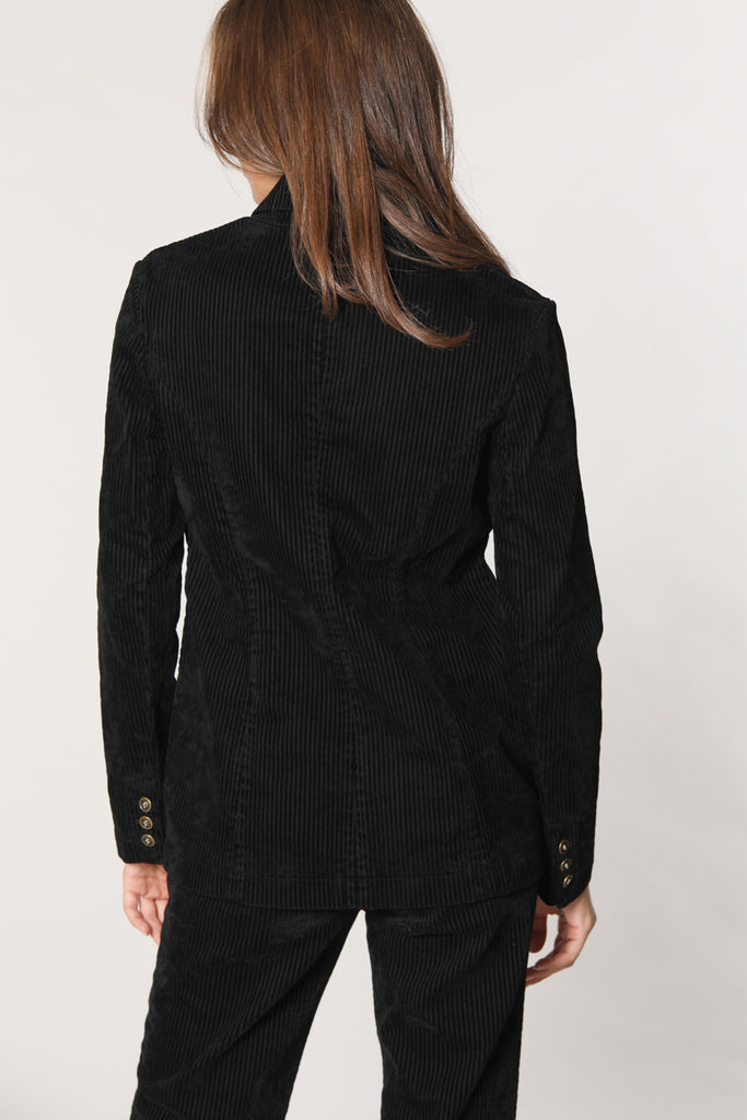 immagine 4 di blazer da donna in velluto a coste colore nero modello Theresa  di Mason's 