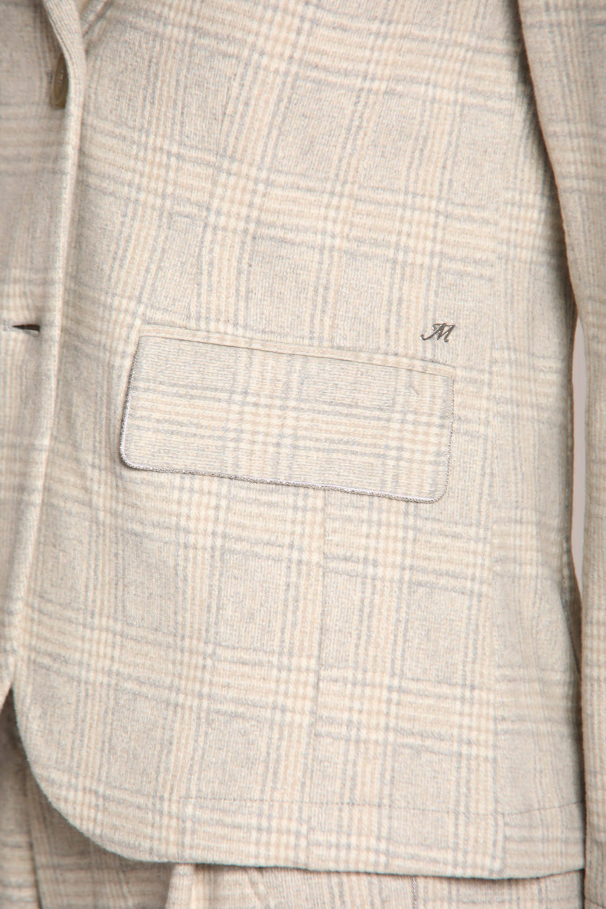 Helena women's blazer in jersey with galles pattern