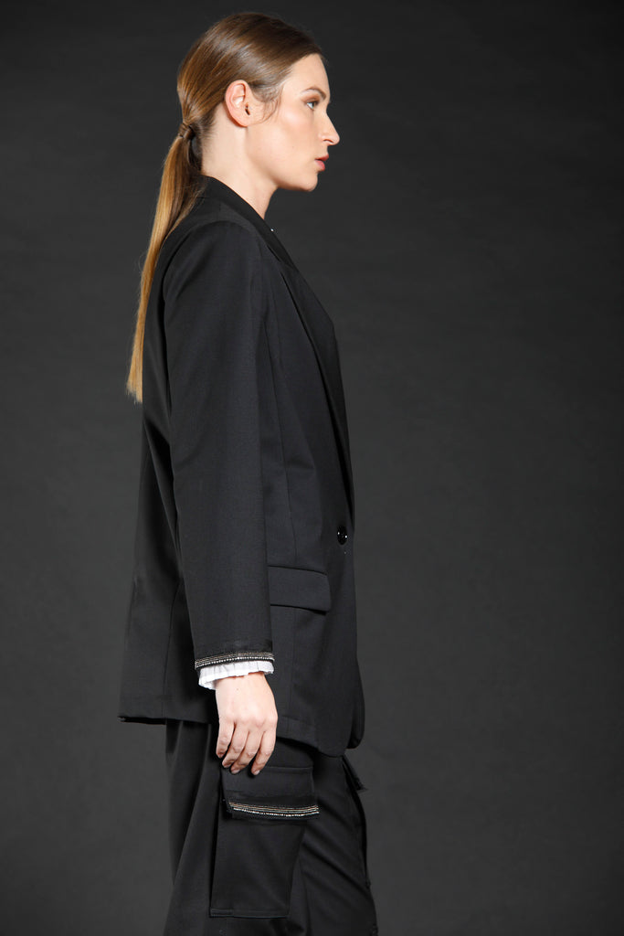 immagine 2 di blazer donna in lana e viscosa colore nero modello Letizia di Mason's