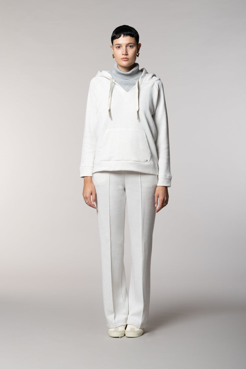 Hoodie women’s hooded sweatshirt in jersey with lurex