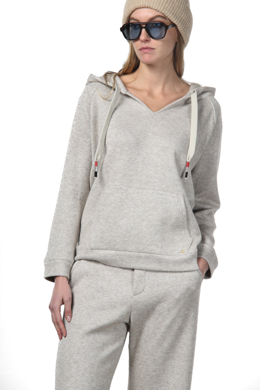Hoodie sudadera de mujer en jersey efecto punto