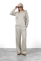 Hoodie sudadera de mujer en jersey efecto punto