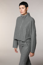 Nora sudadera cropped de mujer en jersey flanela