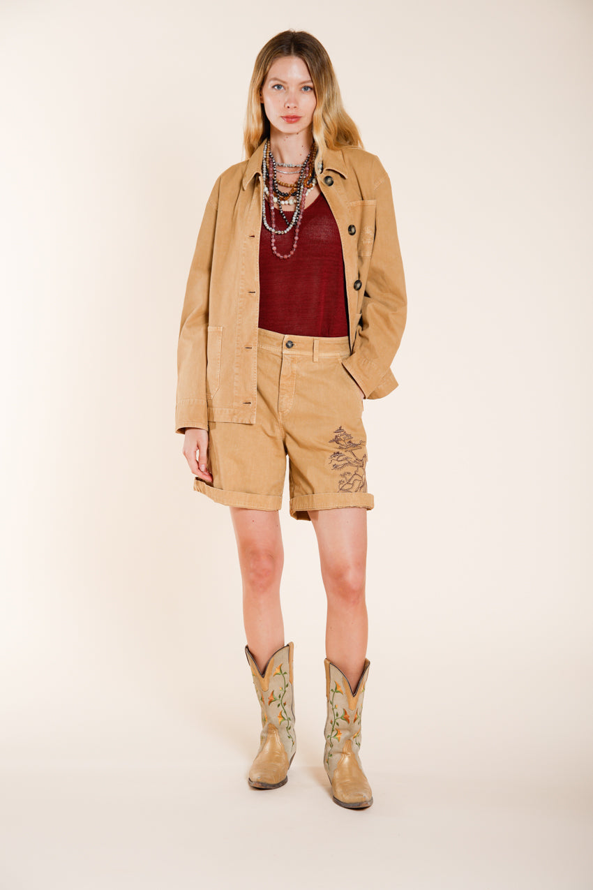 Irma Pockets giacca donna in panama fiammata