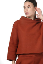 Nathi sudadera de mujer en paño de lana