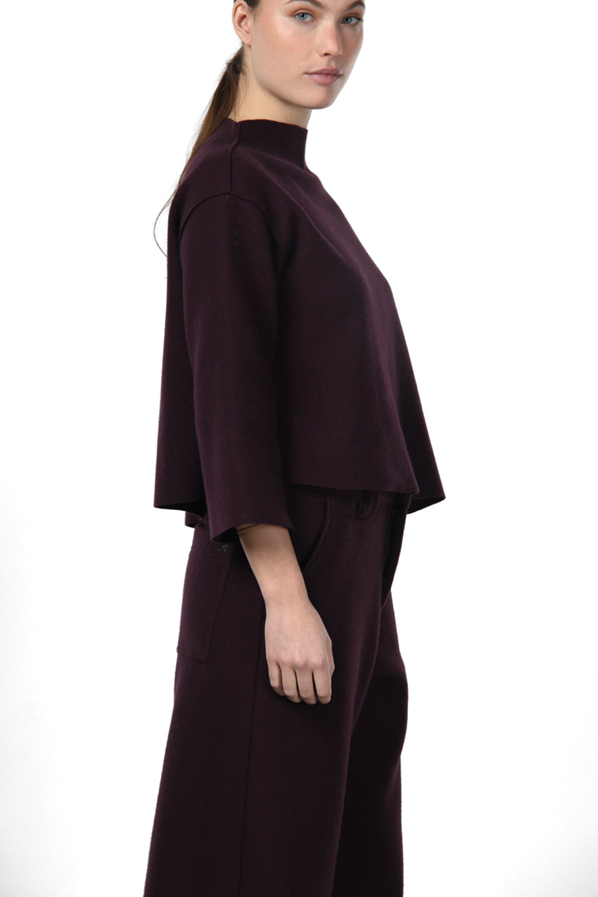 Ida felpa donna in panno di lana